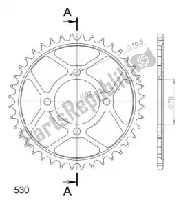SUPERSPROX SU447640B ktw rear steel 40t black - Bottom side