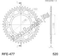 SU447743B, Supersprox, Ktw rear steel 43t black    , New