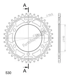 SUPERSPROX SU447938B ktw aço traseiro 38t, preto, 530 - Lado inferior