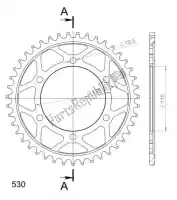 SU447943B, Supersprox, Ktw arrière acier 43t, noir, 530    , Nouveau