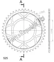 SU448043B, Supersprox, Ktw rear steel 43t, black, 525    , New