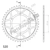 SU448644B, Supersprox, Ktw rear steel 44t, black, 520    , New