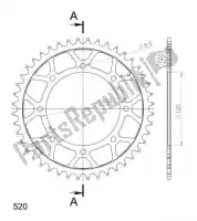 SU448744B, Supersprox, Ktw rear steel 44t, black, 520    , New