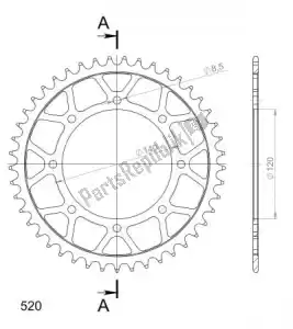 SUPERSPROX SU448746B ktw arrière acier 46t, noir, 520 - La partie au fond