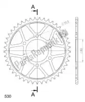 SU448845B, Supersprox, Ktw rear steel 45t, black, 530    , New