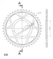 SU448942B, Supersprox, Ktw arrière acier 42t, noir, 530    , Nouveau