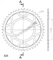 SU449846B, Supersprox, Ktw rear steel 46t, black, 525    , New