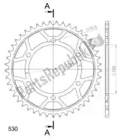 SU449945B, Supersprox, Ktw aço traseiro 45t, preto, 530    , Novo