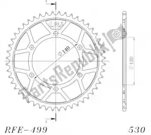 SUPERSPROX SU449948B ktw arrière acier 48t, noir, 530 - La partie au fond