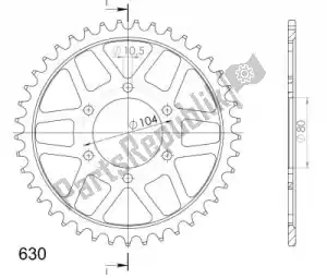 SUPERSPROX SU450141B ktw rear steel 41t black - Bottom side