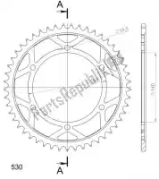 SU450249B, Supersprox, Ktw rear steel 49t, black, 530    , New