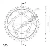 SU470241B, Supersprox, Ktw posteriore acciaio 41t, nero, 525    , Nuovo