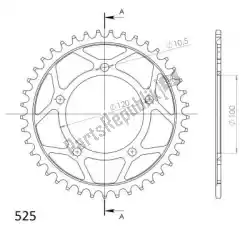 Qui puoi ordinare ktw posteriore acciaio 41t, nero, 525 da Supersprox , con numero parte SU470241B: