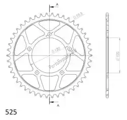 Qui puoi ordinare ktw posteriore in acciaio 46t, nero, 525 da Supersprox , con numero parte SU470246B: