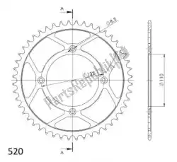 Aquí puede pedir ktw trasero acero 49t, negro, 520 de Supersprox , con el número de pieza SU472049B: