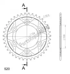 Here you can order the ktw rear steel 39t, black, 520 from Supersprox, with part number SU473539B: