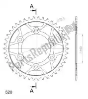 SU473542B, Supersprox, Ktw aço traseiro 42t, preto, 520    , Novo