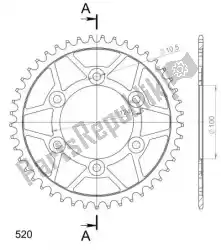 Qui puoi ordinare ktw posteriore acciaio 45t, nero, 520 da Supersprox , con numero parte SU473545B: