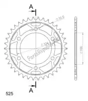 SU474538B, Supersprox, Ktw acier arrière 38t, noir, 525    , Nouveau