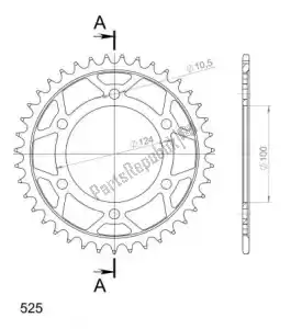 SUPERSPROX SU474539B ktw posteriore acciaio 39t, nero, 525 - Il fondo