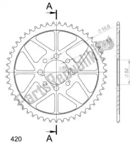 SUPERSPROX SU480151B ktw aço traseiro 51t, preto, 420 - Lado inferior