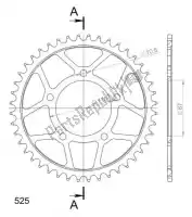 SU480744B, Supersprox, Ktw trasero acero 44t, negro, 525    , Nuevo