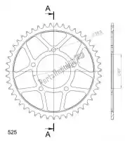 SU480747B, Supersprox, Ktw rear steel 47t, black, 525    , Nieuw