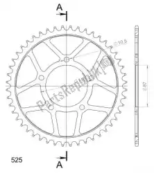 Qui puoi ordinare ktw posteriore in acciaio 48t, nero, 525 da Supersprox , con numero parte SU480748B: