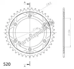 Here you can order the ktw rear steel 41t, black, 520 from Supersprox, with part number SU480841B: