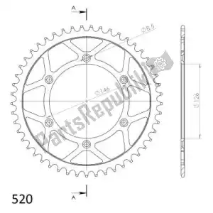 SUPERSPROX SU480849B ktw arrière acier 49t, noir, 520 - La partie au fond
