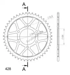 Qui puoi ordinare ktw posteriore acciaio 47t nero da Supersprox , con numero parte SU480947B: