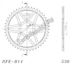 SUPERSPROX SU481445B ktw rear steel 45t, black, 530 - Bottom side