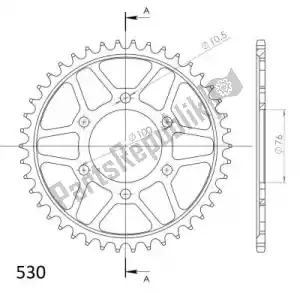 SUPERSPROX SU481642B ktw arrière acier 42t, noir, 530 - La partie au fond