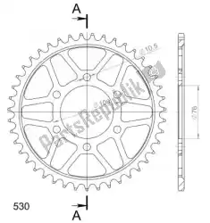 Here you can order the ktw rear steel 43t, black, 530 from Supersprox, with part number SU481643B: