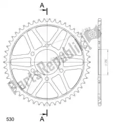 Qui puoi ordinare ktw posteriore acciaio 50t, nero, 530 da Supersprox , con numero parte SU481650B: