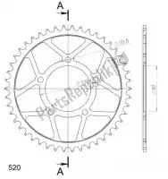 SU482347B, Supersprox, Ktw trasero acero 47t, negro, 520    , Nuevo