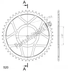 SUPERSPROX SU482347B ktw posteriore acciaio 47t, nero, 520 - Il fondo