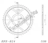 SU482440B, Supersprox, Ktw rear steel 40t, black, 530    , Nieuw