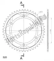 SU482848B, Supersprox, Ktw posteriore in acciaio 48t, nero, 520    , Nuovo