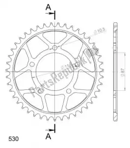 SUPERSPROX SU482943B ktw posteriore acciaio 43t, nero, 530 - Il fondo