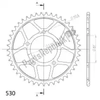 SU482945B, Supersprox, Ktw trasero acero 45t, negro, 530    , Nuevo