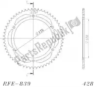 SU483957B, Supersprox, Ktw rear steel 57t, black, 428    , Nieuw