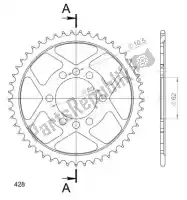 SU484349B, Supersprox, Ktw posteriore acciaio 49t, nero, 428    , Nuovo