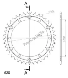 Here you can order the ktw rear steel 41t, black, 520 from Supersprox, with part number SU485341B:
