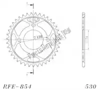 SU485439B, Supersprox, Ktw aço traseiro 39t, preto, 530    , Novo