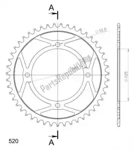 SUPERSPROX SU485746B ktw ty? stalowy 46t, czarny, 520 - Dół