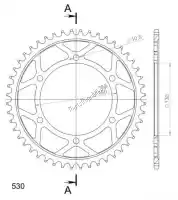 SU485948B, Supersprox, Ktw rear steel 48t, black, 530    , Nieuw