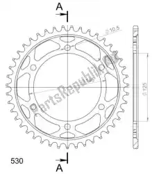 Here you can order the ktw rear steel 43t, black, 530 from Supersprox, with part number SU486543B: