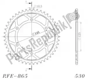 SUPERSPROX SU486546B ktw posteriore acciaio 46t, nero, 530 - Il fondo