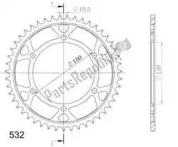 Here you can order the ktw rear steel 47t black 532 from Supersprox, with part number SU486647B: